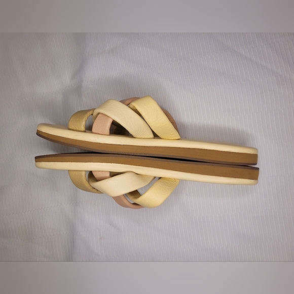 Madewell The Leeandra Slide Puffer Butter Yellow Leather Sandal sz 8 - Picture 6 of 9